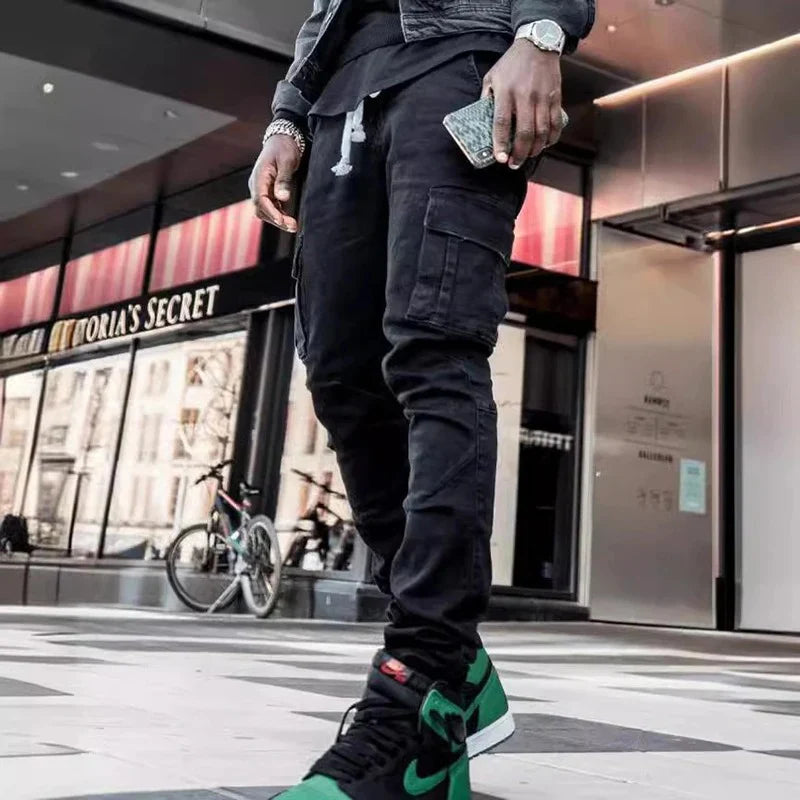 Męskie jeansy cargo slim