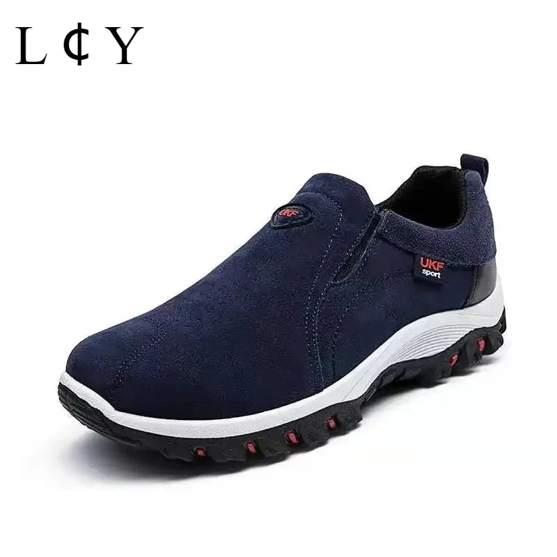 Mokasyny Męskie Skórzane Casual Slip-On