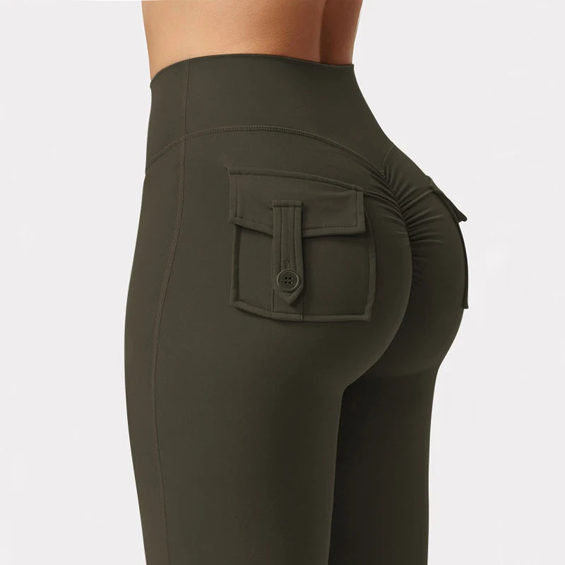 Spodnie Damskie Rozszerzane Knitted Bootcut