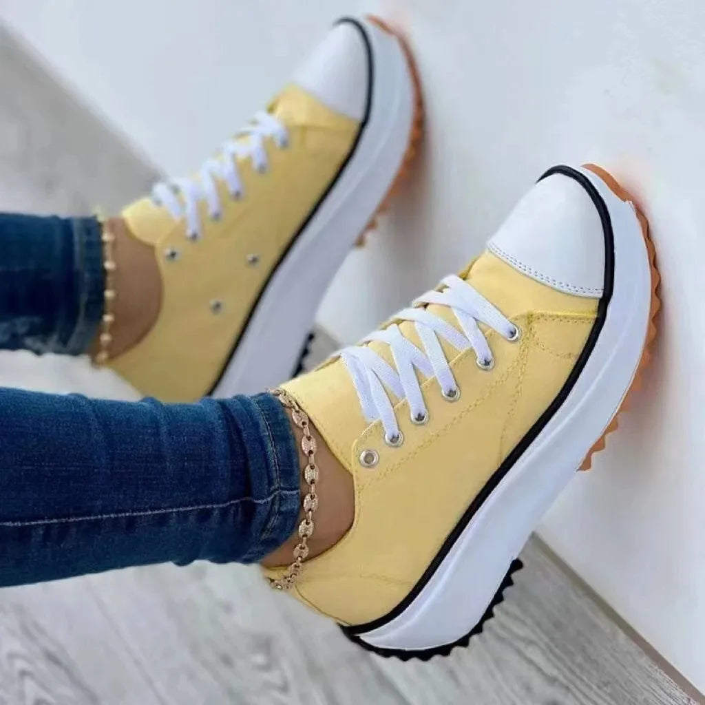 2024 New Fashion Summer Women Casual Shoes Plus Size Sneakers for Women Platform Sport Shoes Female Lace Up Tennis Shoes Size