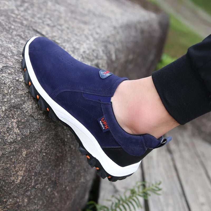 Mokasyny Męskie Skórzane Casual Slip-On