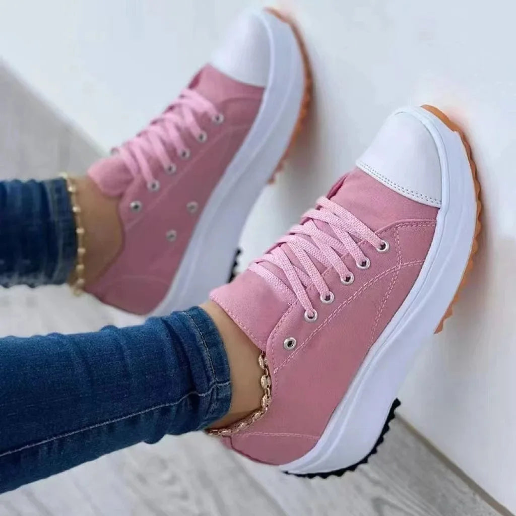 2024 New Fashion Summer Women Casual Shoes Plus Size Sneakers for Women Platform Sport Shoes Female Lace Up Tennis Shoes Size