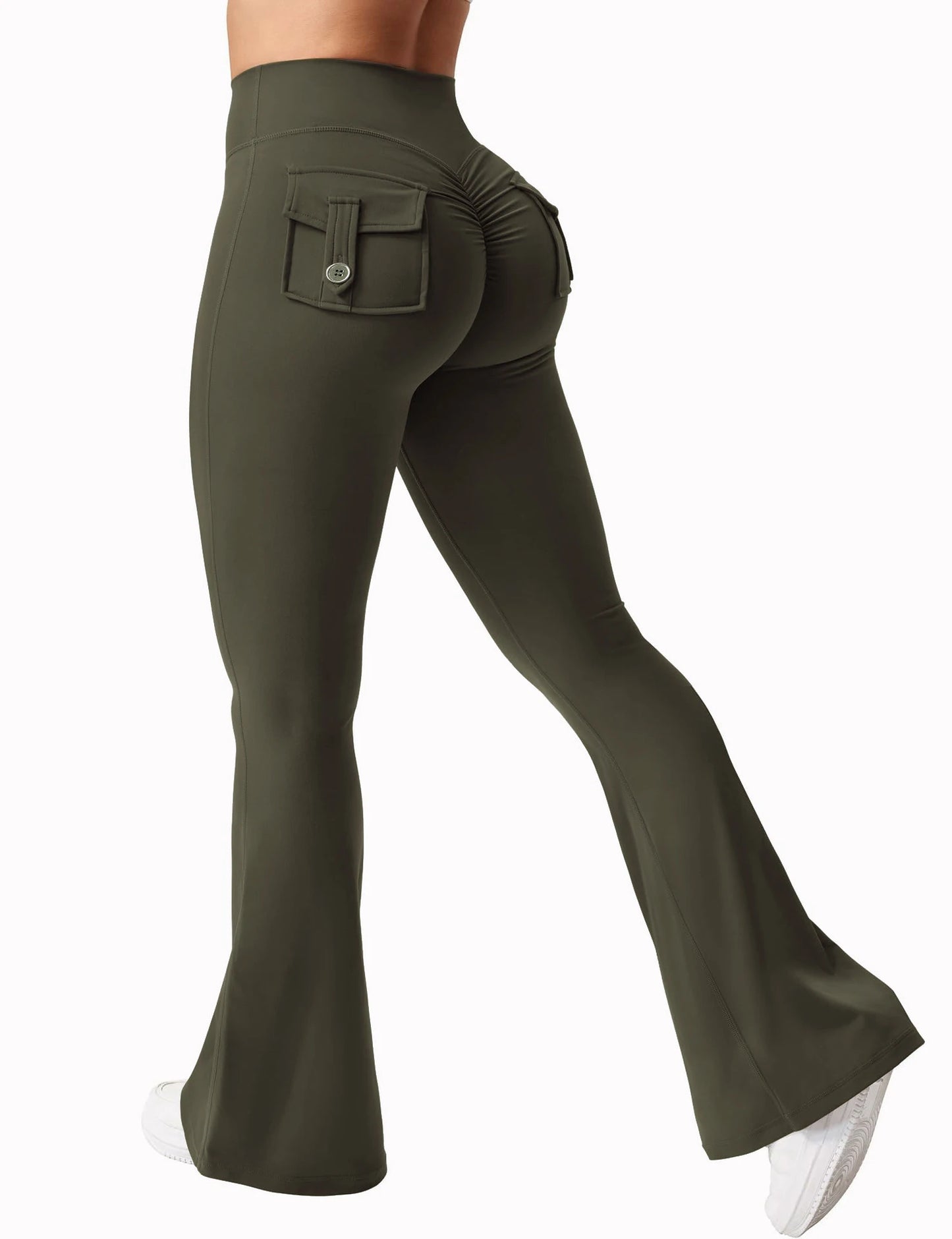 Spodnie Damskie Rozszerzane Knitted Bootcut
