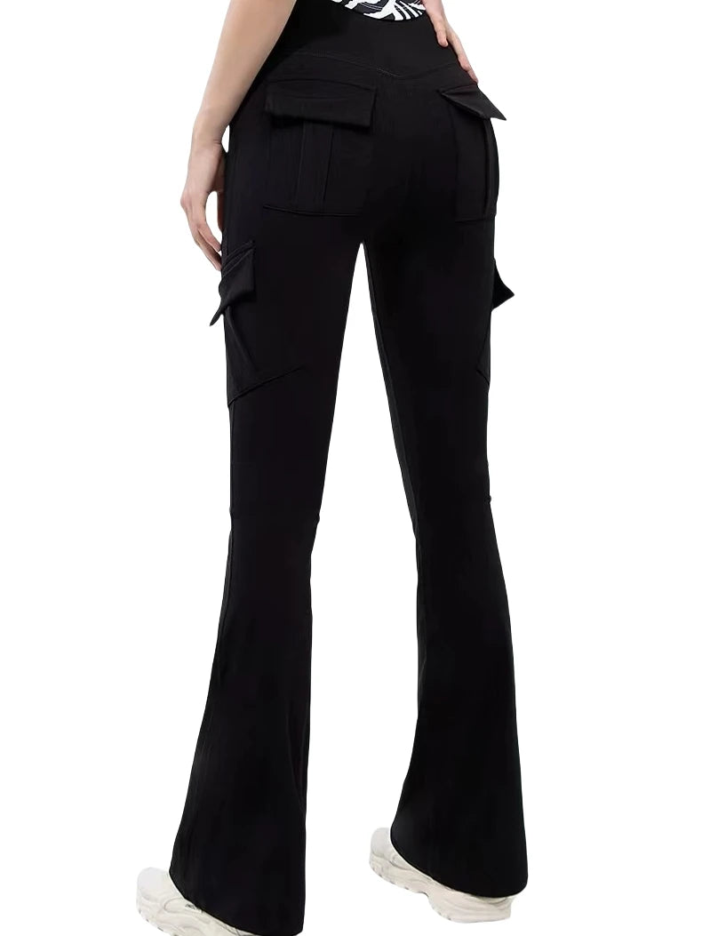 Spodnie Damskie Rozszerzane Knitted Bootcut