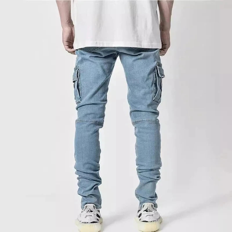 Męskie jeansy cargo slim