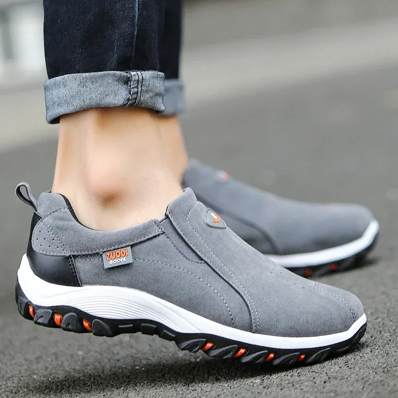 Mokasyny Męskie Skórzane Casual Slip-On