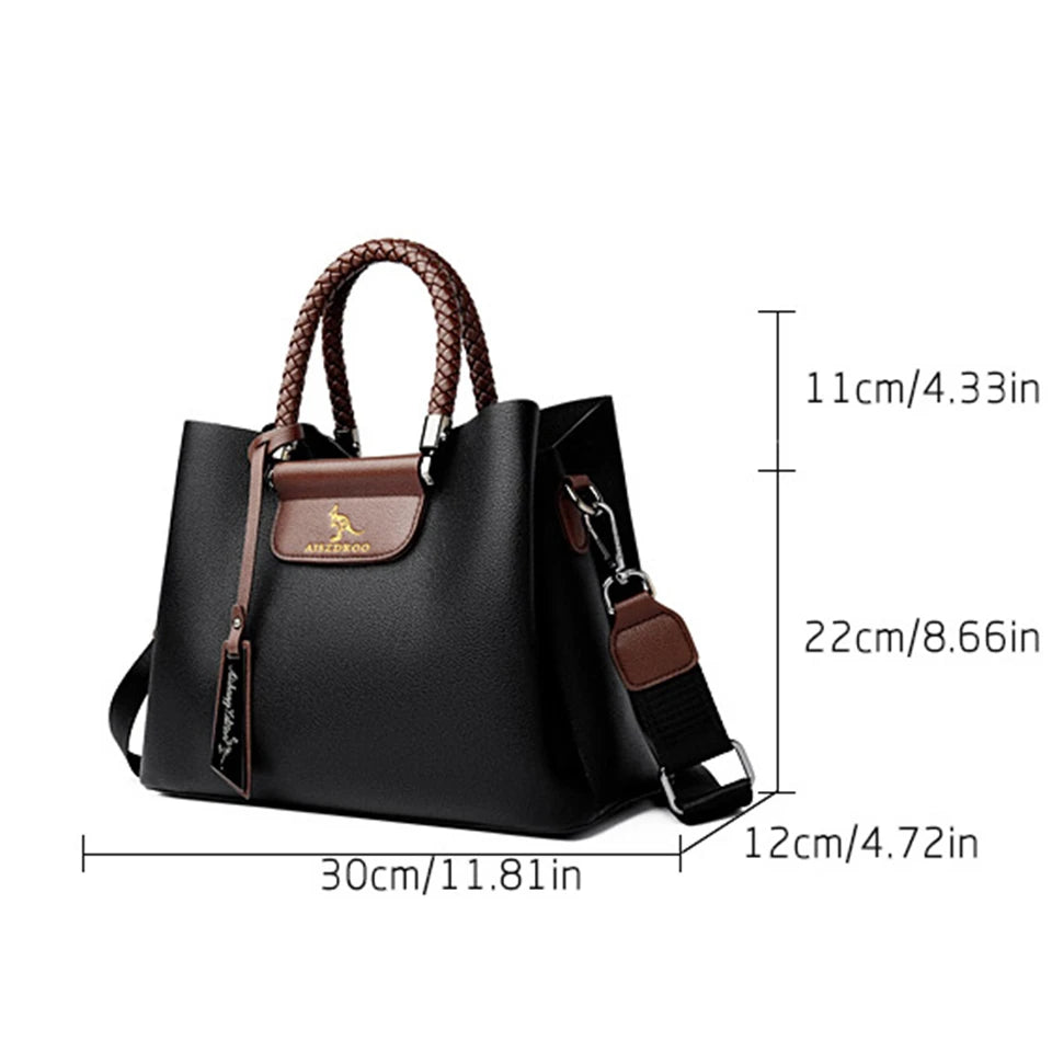 Elegant Women's Handbag Unique Handle Design Featuring a Stylish Pattern Spacious Interior Adjustable Strap Functionality