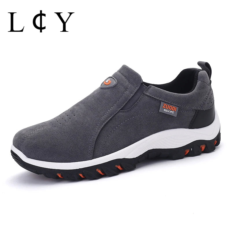 Mokasyny Męskie Skórzane Casual Slip-On