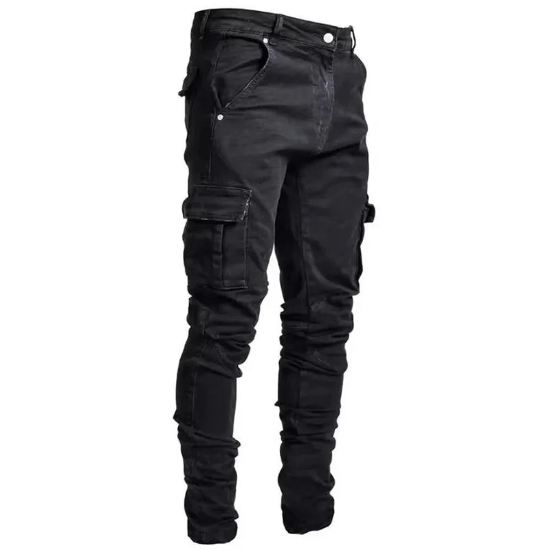 Męskie jeansy cargo slim