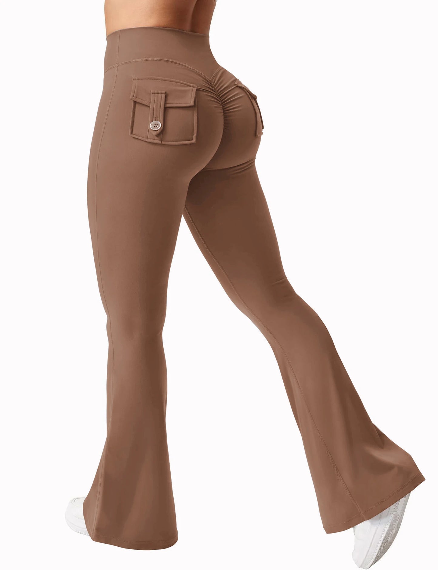 Spodnie Damskie Rozszerzane Knitted Bootcut