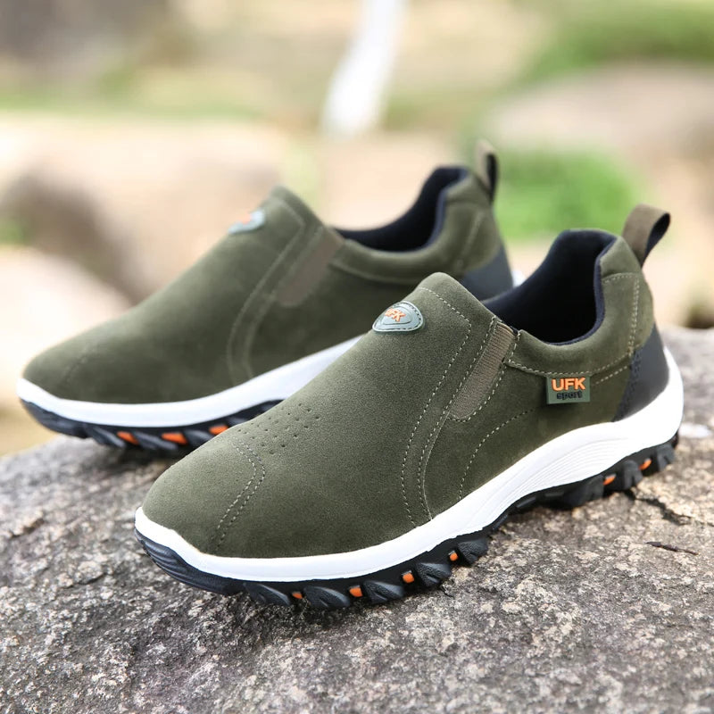 Mokasyny Męskie Skórzane Casual Slip-On