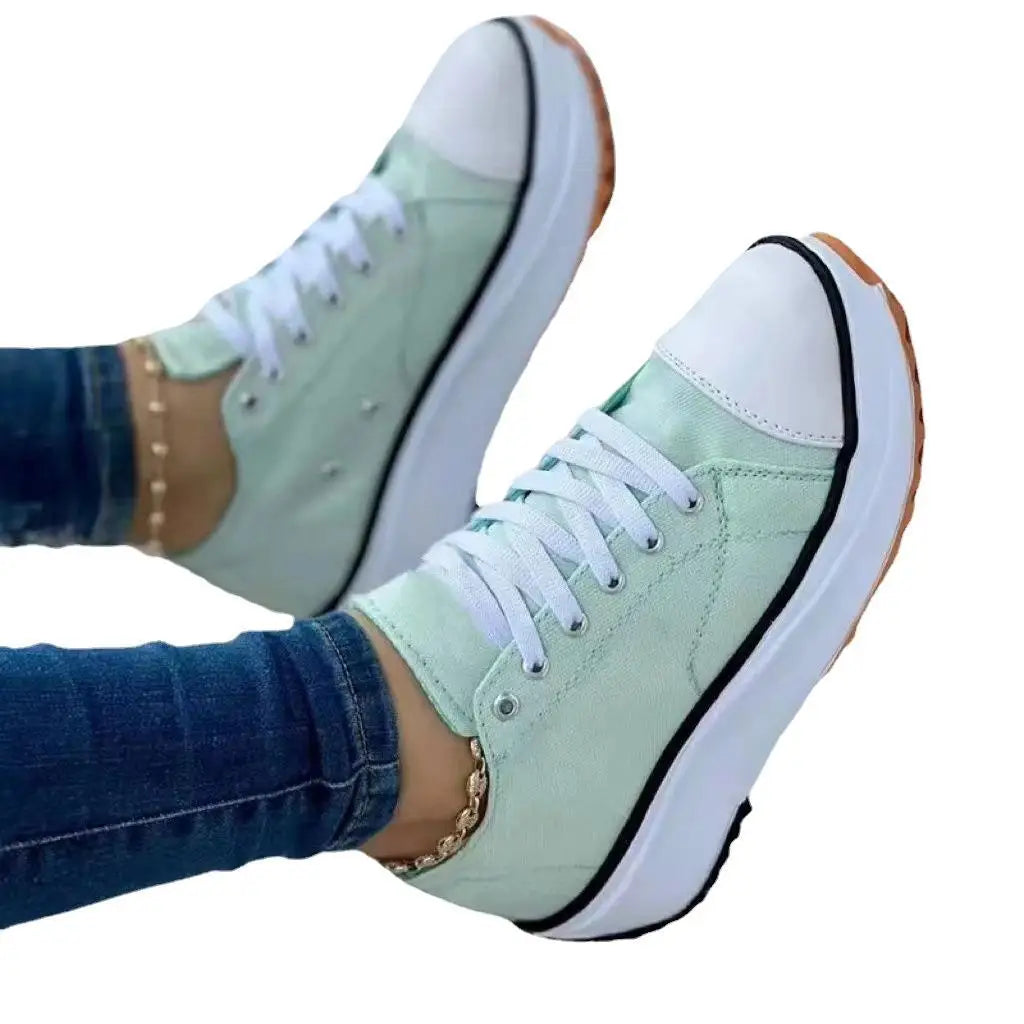 2024 New Fashion Summer Women Casual Shoes Plus Size Sneakers for Women Platform Sport Shoes Female Lace Up Tennis Shoes Size