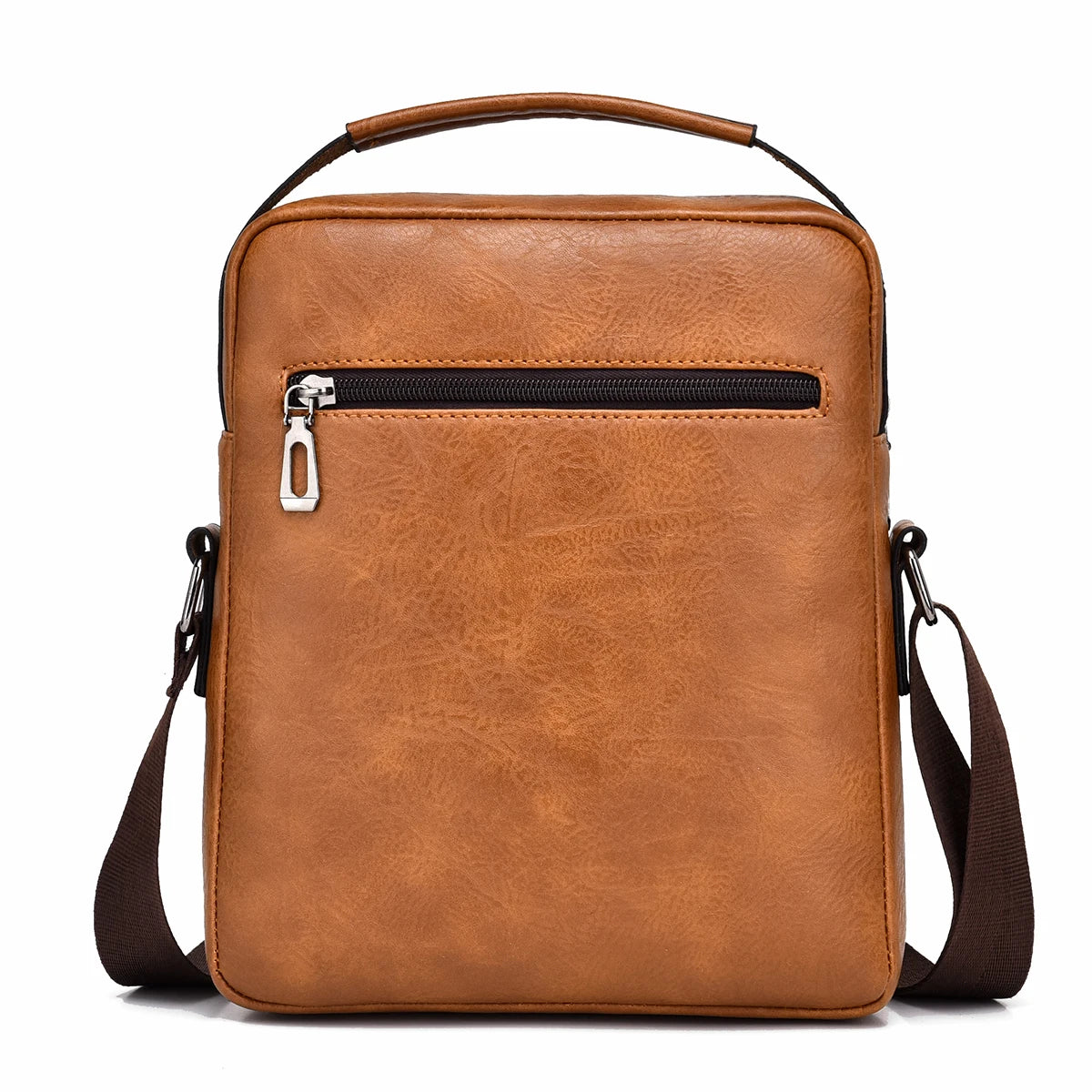 2024 New Luxury Brand Men Crossbody Bag Leather Shoulder Bag For Men Handbags Brown Business Large Capacity Messenger Side Bags