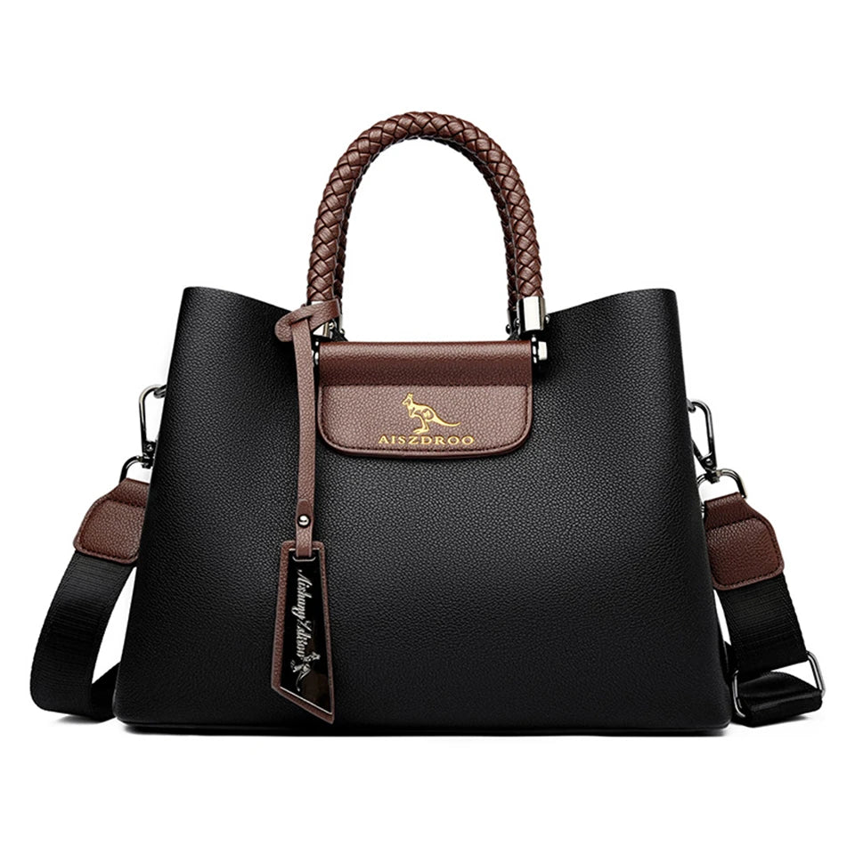 Elegant Women's Handbag Unique Handle Design Featuring a Stylish Pattern Spacious Interior Adjustable Strap Functionality