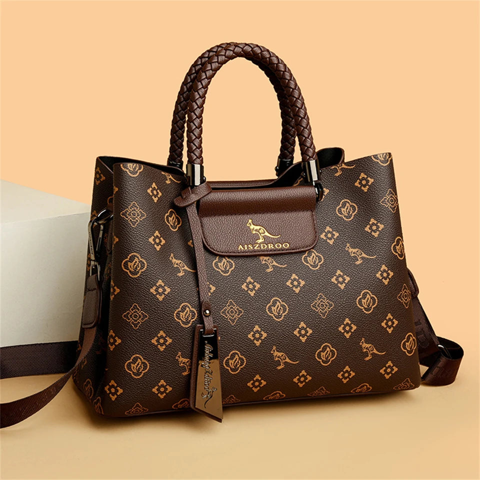 Elegant Women's Handbag Unique Handle Design Featuring a Stylish Pattern Spacious Interior Adjustable Strap Functionality