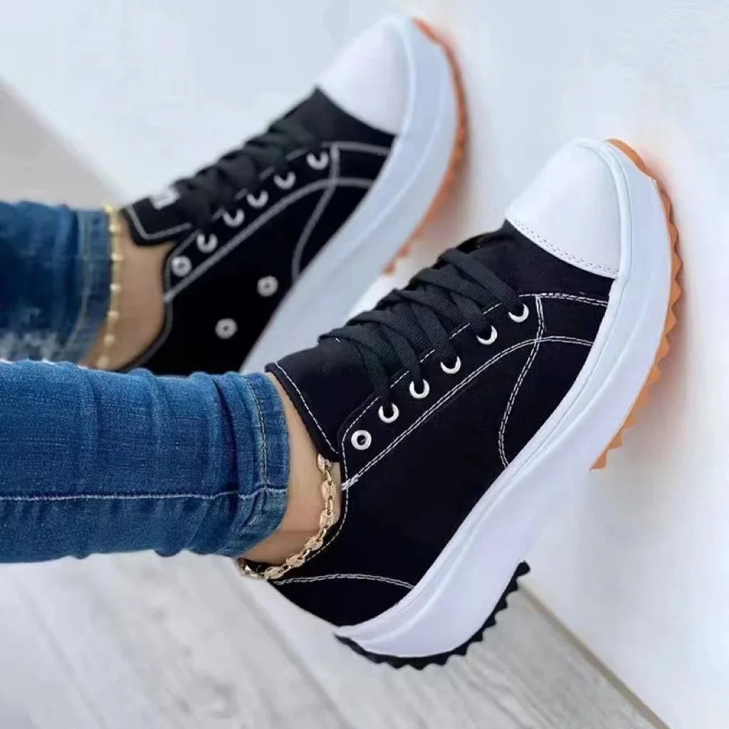 2024 New Fashion Summer Women Casual Shoes Plus Size Sneakers for Women Platform Sport Shoes Female Lace Up Tennis Shoes Size