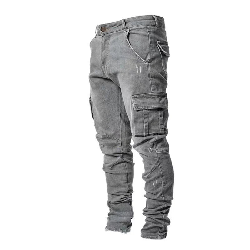 Męskie jeansy cargo slim