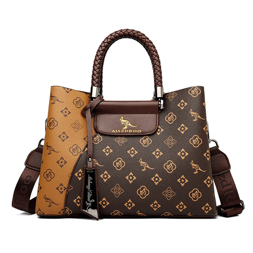 Elegant Women's Handbag Unique Handle Design Featuring a Stylish Pattern Spacious Interior Adjustable Strap Functionality