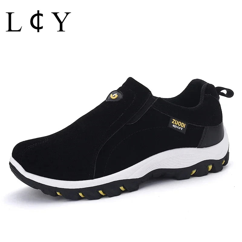 Mokasyny Męskie Skórzane Casual Slip-On