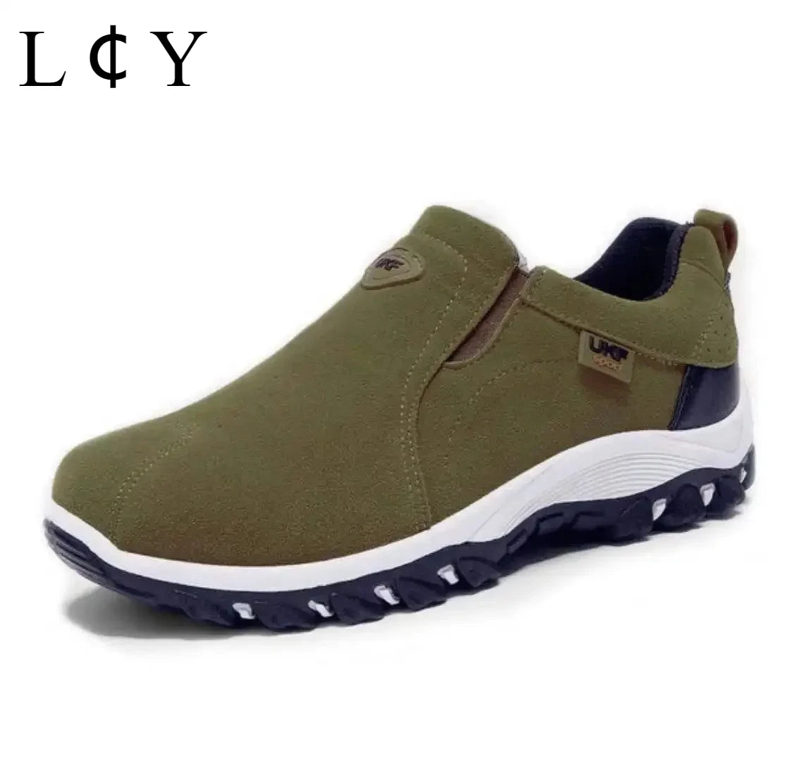 Mokasyny Męskie Skórzane Casual Slip-On