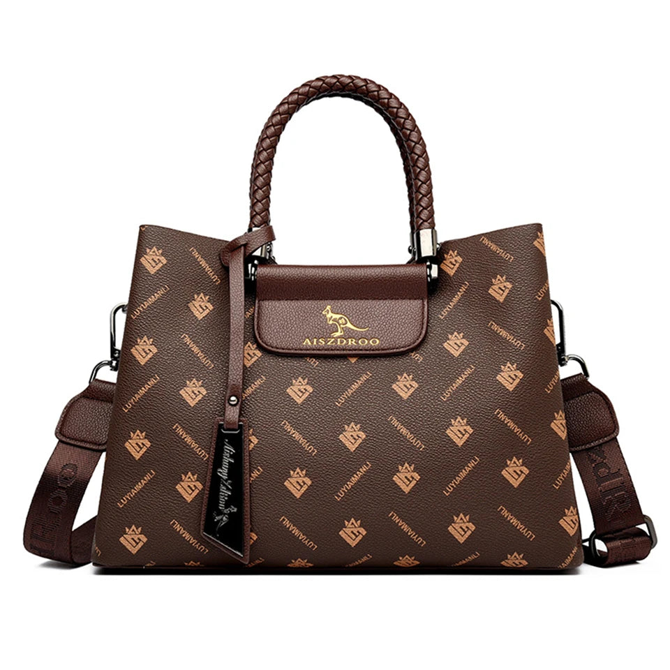 Elegant Women's Handbag Unique Handle Design Featuring a Stylish Pattern Spacious Interior Adjustable Strap Functionality