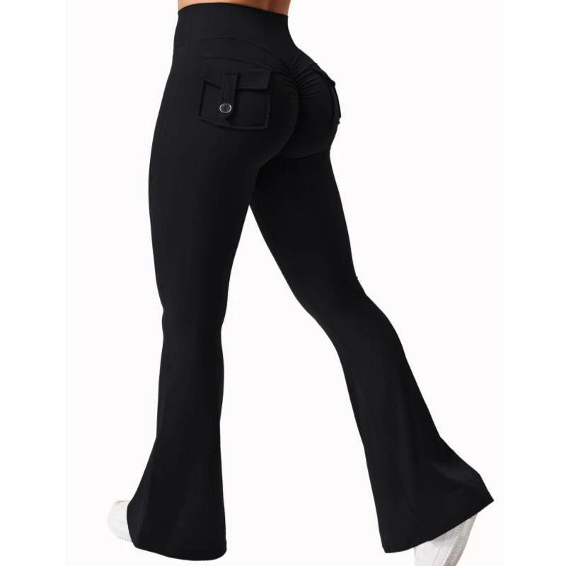 Spodnie Damskie Rozszerzane Knitted Bootcut