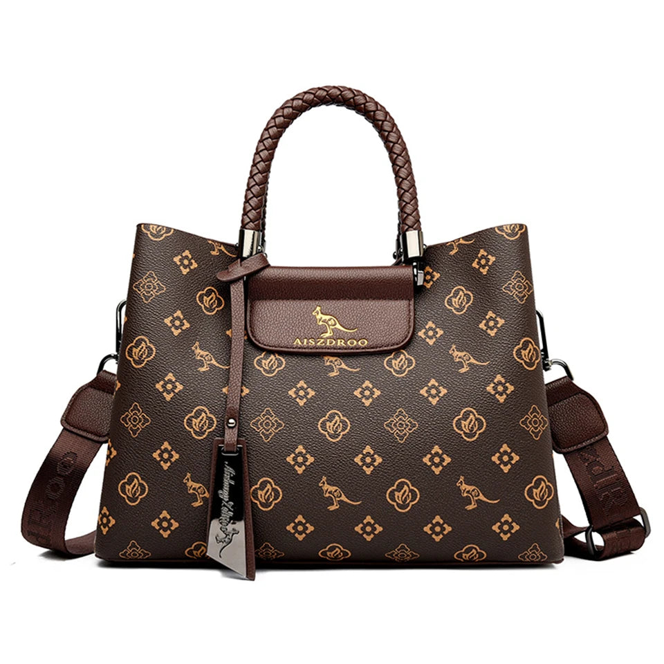 Elegant Women's Handbag Unique Handle Design Featuring a Stylish Pattern Spacious Interior Adjustable Strap Functionality