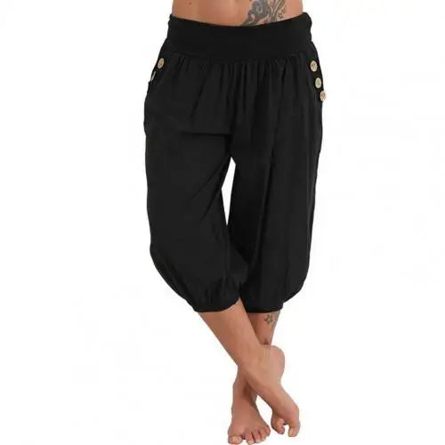 Women Pants Lantern Shape Loose Casual Harem Pants Solid Color Bloomers Trousers Sports Female Pants