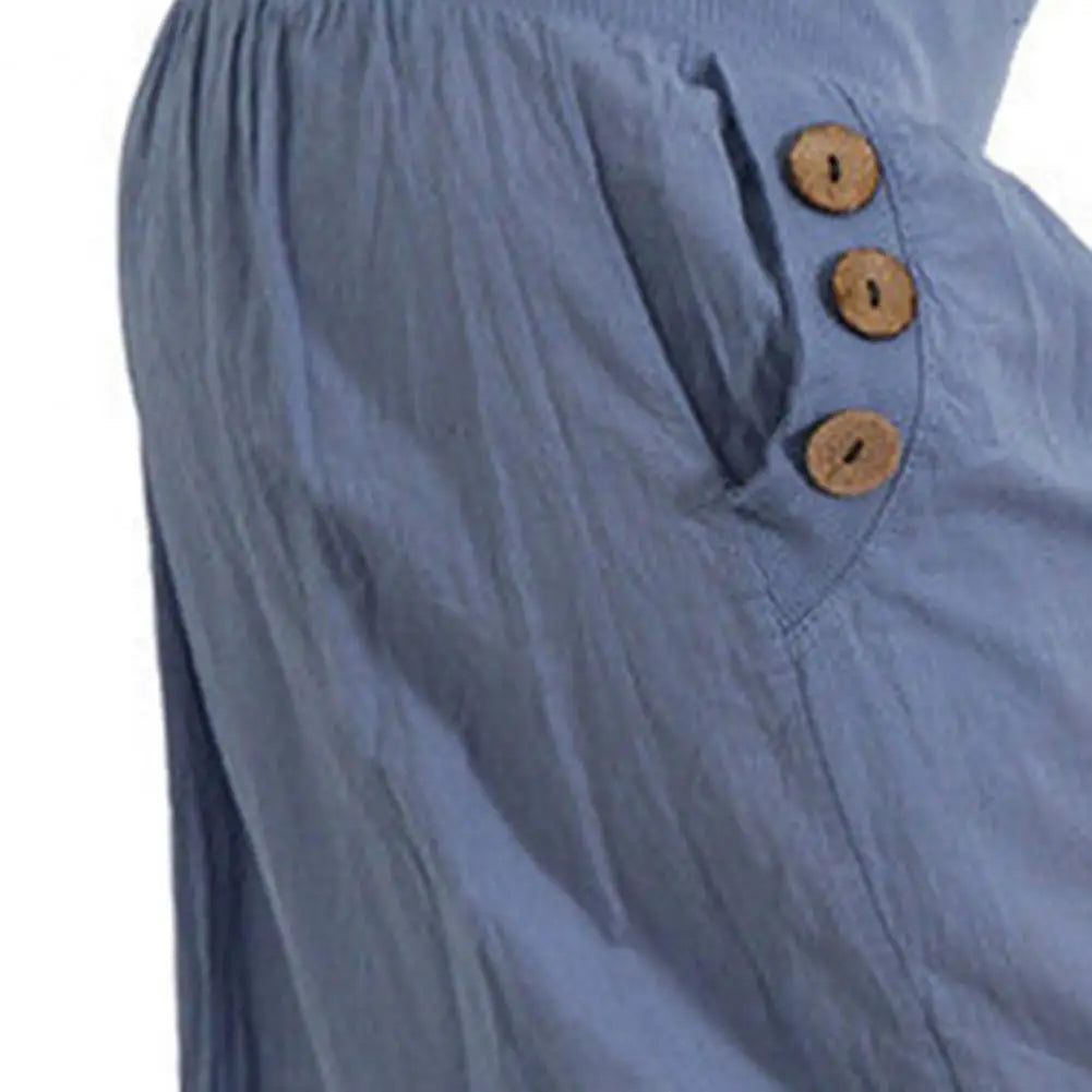 Women Pants Lantern Shape Loose Casual Harem Pants Solid Color Bloomers Trousers Sports Female Pants