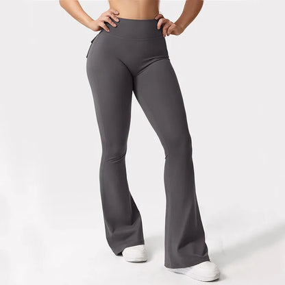 Spodnie Damskie Rozszerzane Knitted Bootcut