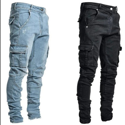 Męskie jeansy cargo slim
