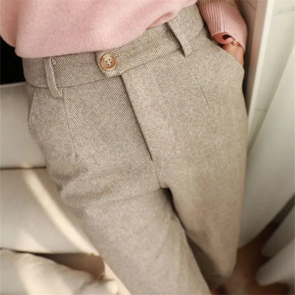 Spodnie Damskie Harem High Waist z Kieszeniami