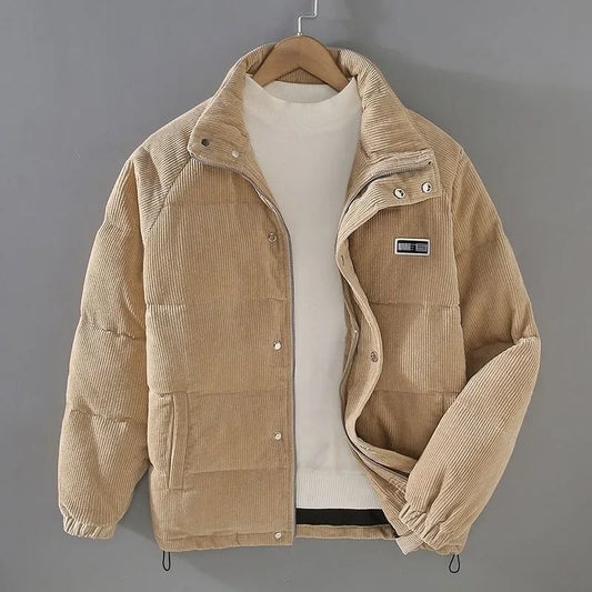 Winter New 2024 Men's Warm Corduroy Cotton Clothing Trend Simple Bread Jacket Jacket