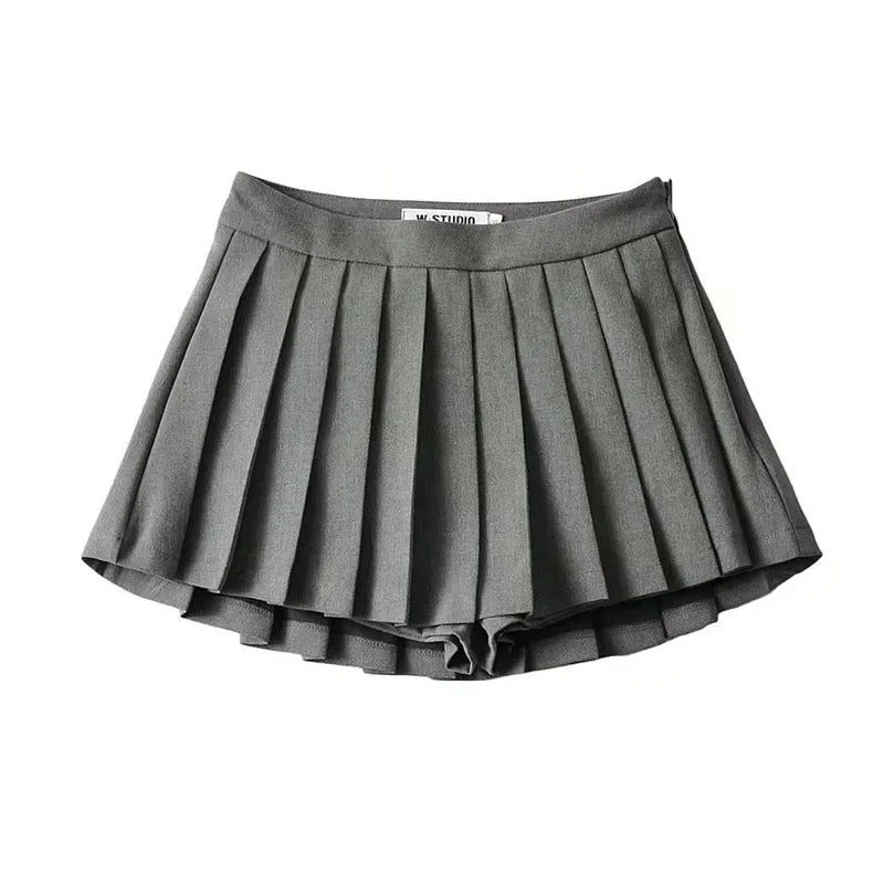 Mooyufon Sexy Women Pleated Skirts High Waist Summer Vintage Mini Skirts Korean Tennis Student White Designed Dance Skirt
