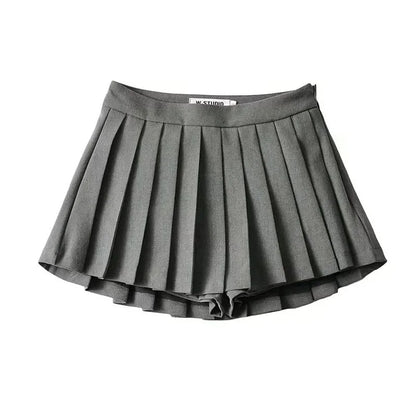 Spódnica Damska Mini A-Line z Wysokim Stanem