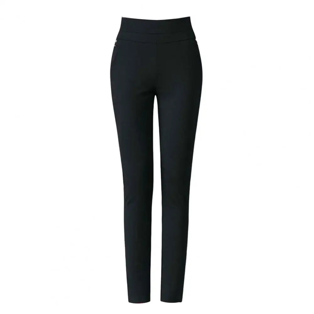 Spring Pants for Women High Waist Casual Stretch Pockets Solid Color Match Top Slim Pencil Pants Mother Clothing