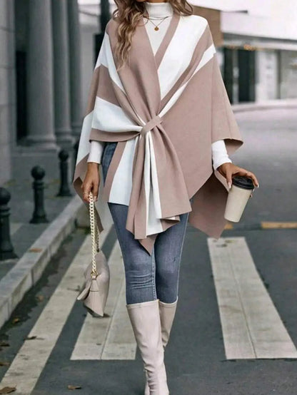 Poncho damskie zimowe akrylowe