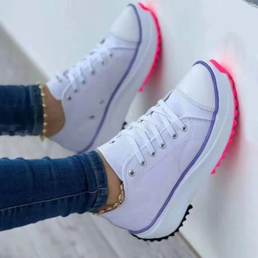 2024 New Fashion Summer Women Casual Shoes Plus Size Sneakers for Women Platform Sport Shoes Female Lace Up Tennis Shoes Size