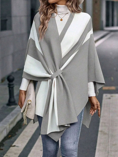 Poncho damskie zimowe akrylowe