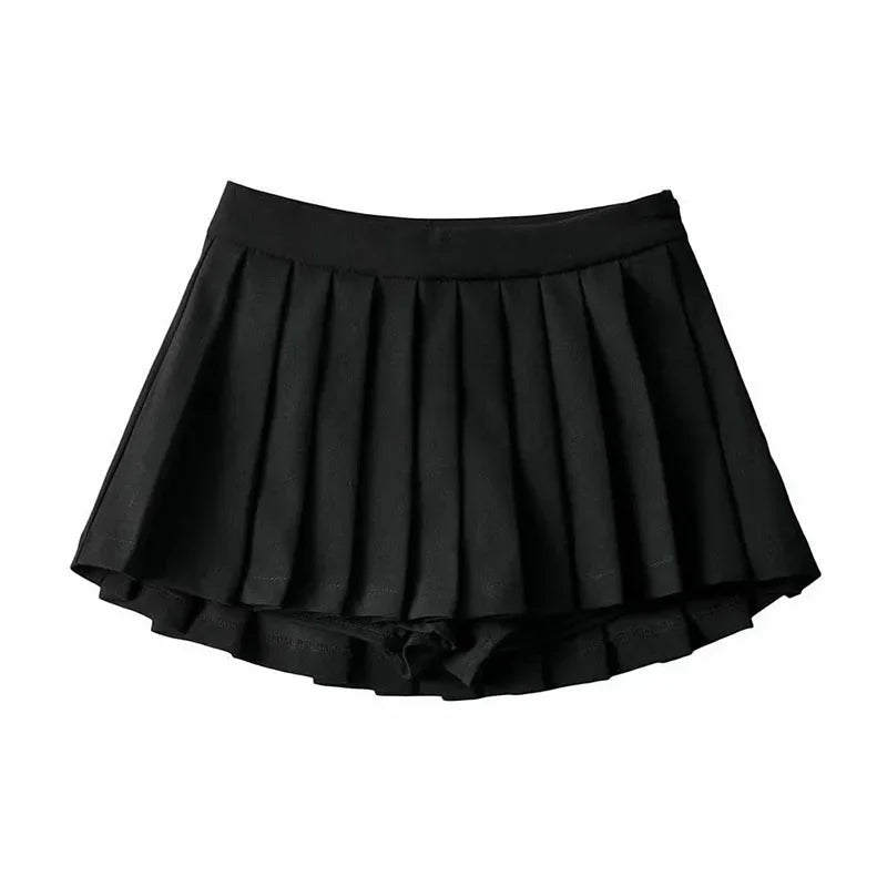 Mooyufon Sexy Women Pleated Skirts High Waist Summer Vintage Mini Skirts Korean Tennis Student White Designed Dance Skirt