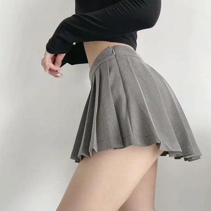 Spódnica Damska Mini A-Line z Wysokim Stanem