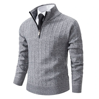 Sweter Męski Rozpinany z Polaru Casual