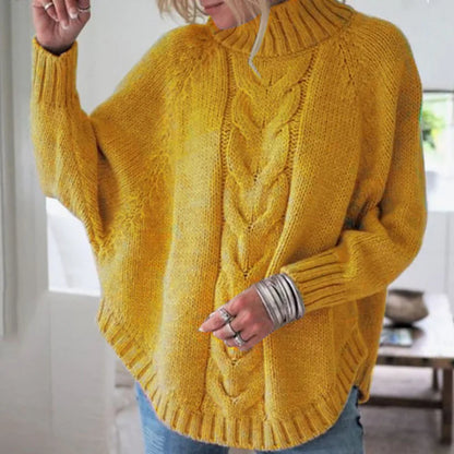 Sweter damski oversize z rękawem nietoperz