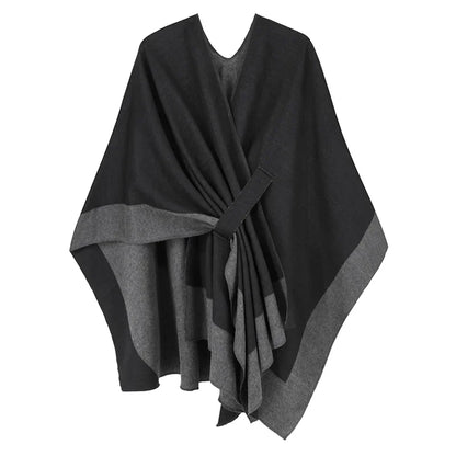 Poncho damskie zimowe akrylowe