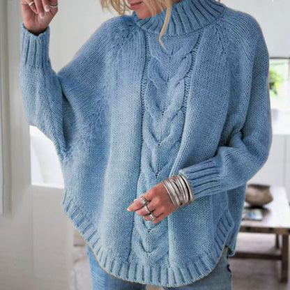 Sweter damski oversize z rękawem nietoperz