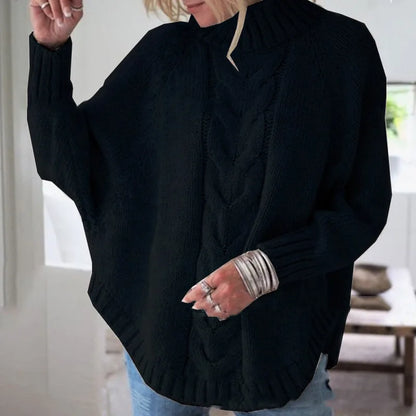 Sweter damski oversize z rękawem nietoperz