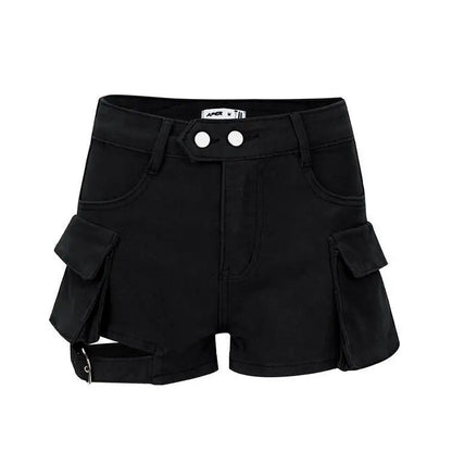 Szorty Damskie Jeansowe High Waist z Kieszeniami