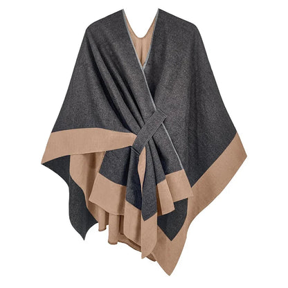 Poncho damskie zimowe akrylowe