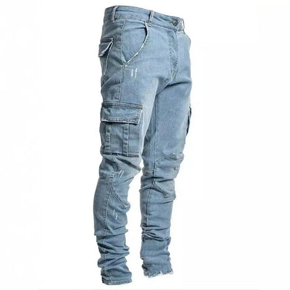 Męskie jeansy cargo slim