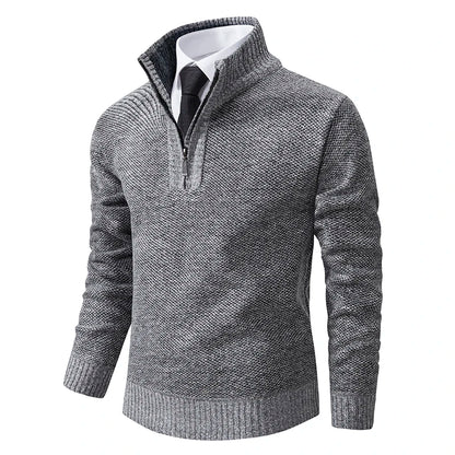 Sweter Męski Rozpinany z Polaru Casual